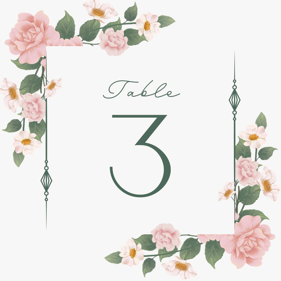 Table Numbers- Classic Roses