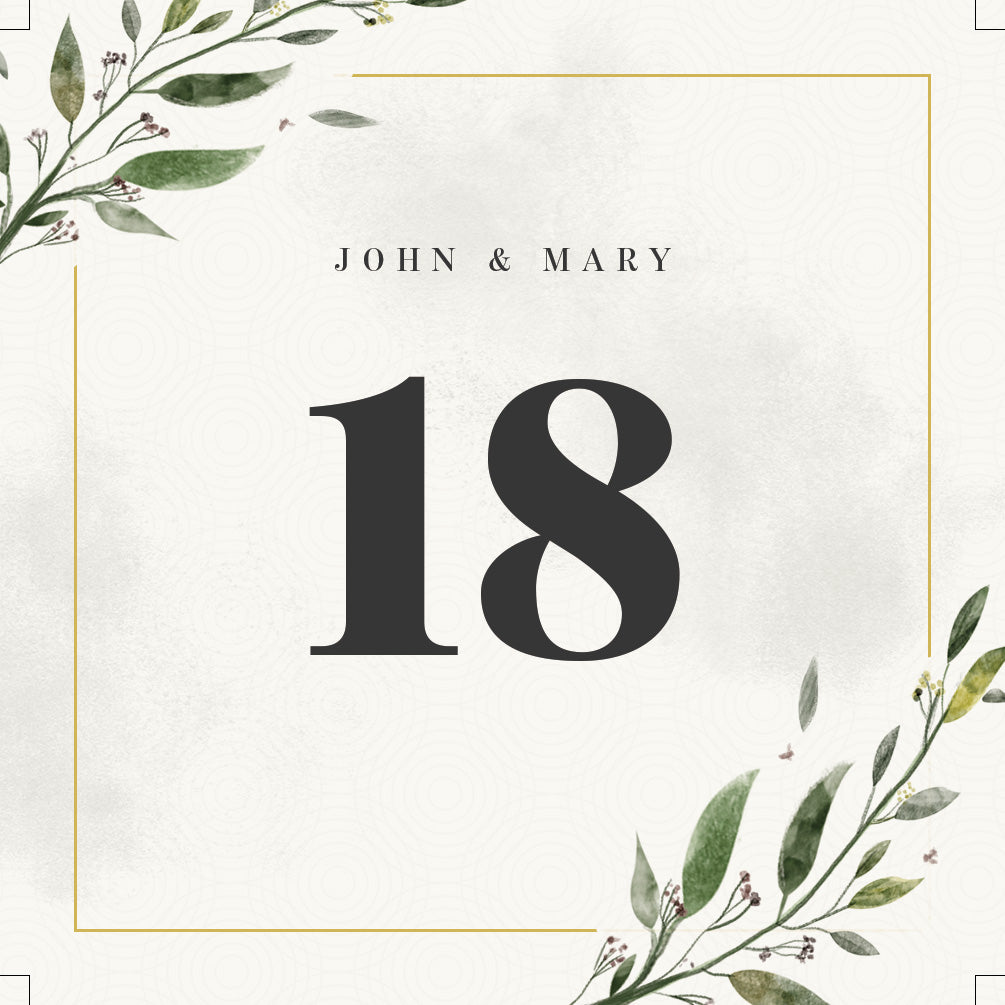 Table Numbers- Fashion