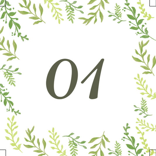 Table Numbers- Leaves