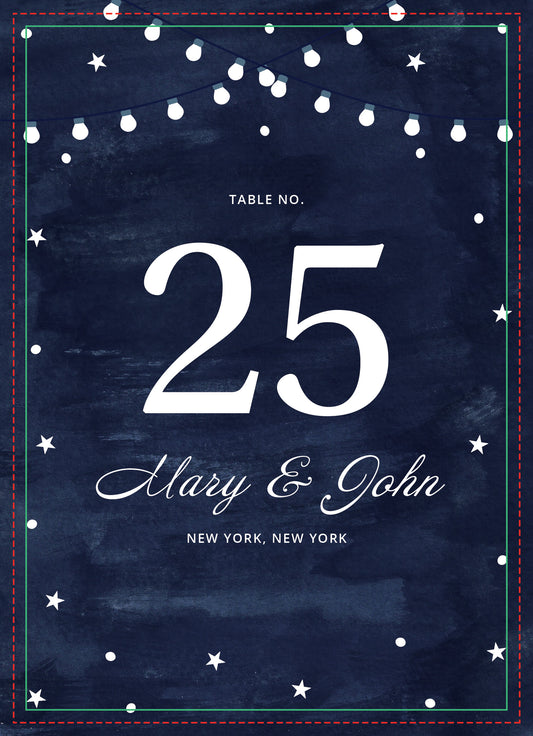 Table Numbers- Midnight