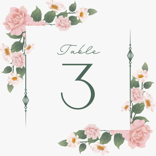 Table Numbers- Classic Roses